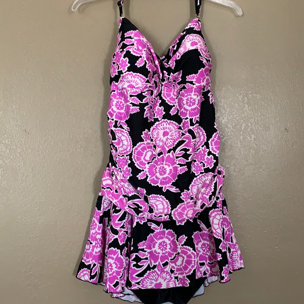 Fashion Bug Pink Floral One Piece Swimsuit
